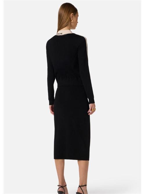 Giacca in maglia con bande in viscosa lucida ELISABETTA FRANCHI | MK66S61E2.685